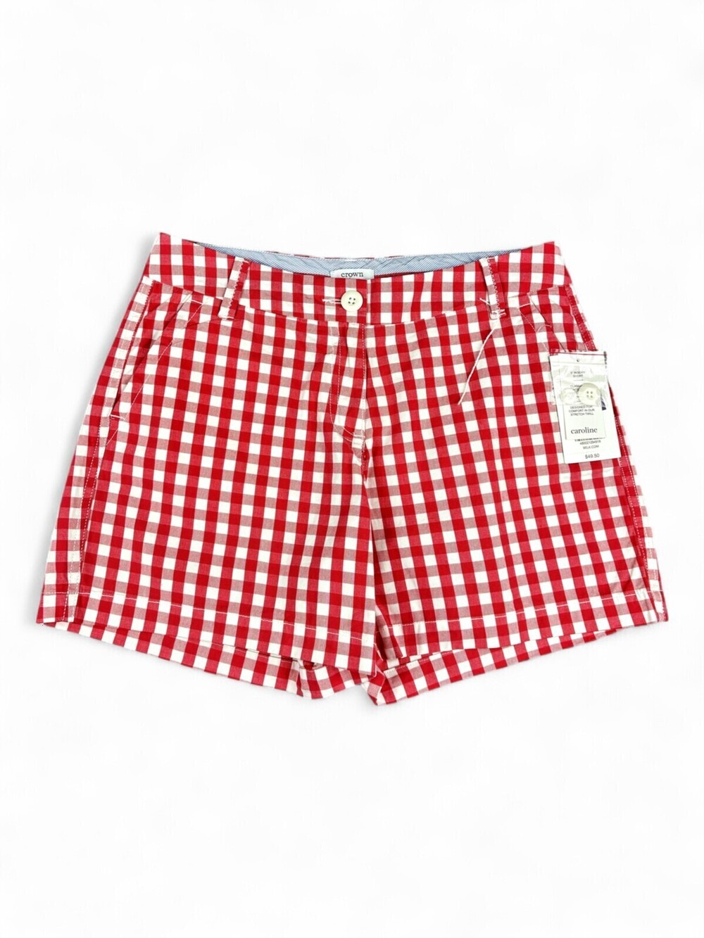 Crown & Ivy Caroline Red Gingham Shorts Sz 4